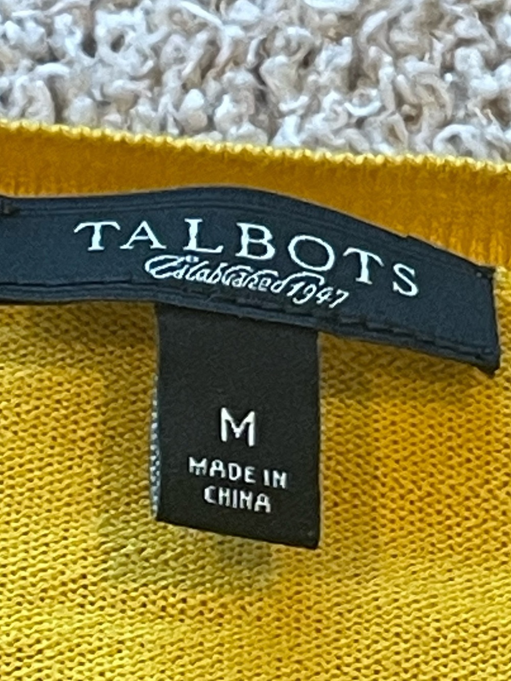 Talbots Bright Yellow Button-Front Cardigan - size medium - Picture 4 of 6
